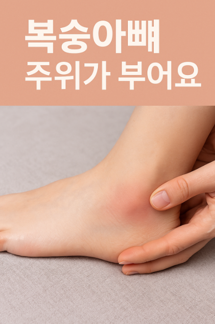복숭아뼈 주위가 부어요 원인 확인