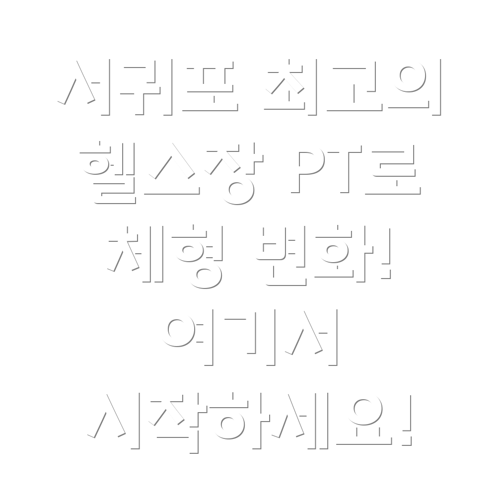 PT 잘하는 헬스장