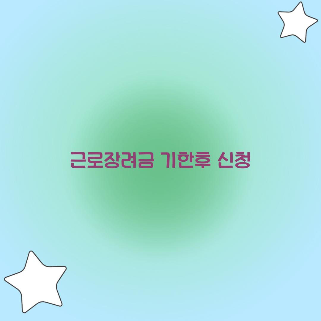 근로장려금 기한후 신청