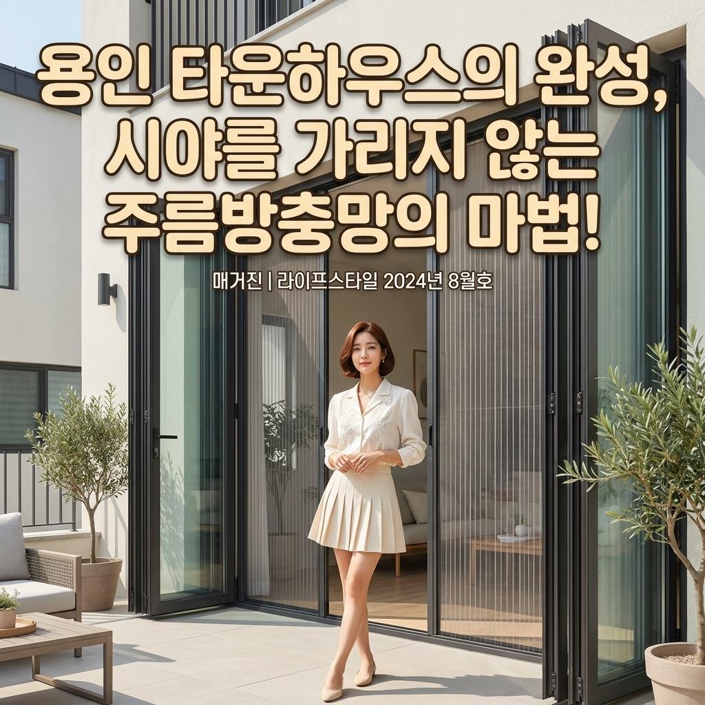 테라스 있는 용인 타운하우스, 공간 활용도 200퍼센트 높이는 주름방충망의 위력