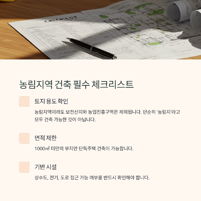 농림지역 단독주택 짓기
