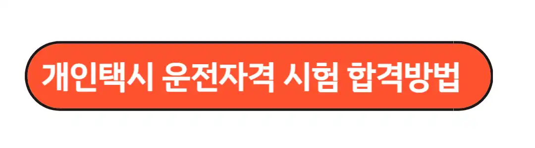 개인택시운전자격