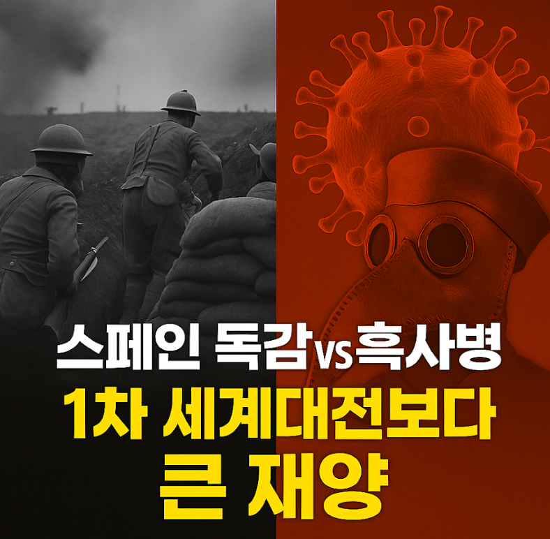 전염병 스페인 독감, 흑사병 피해