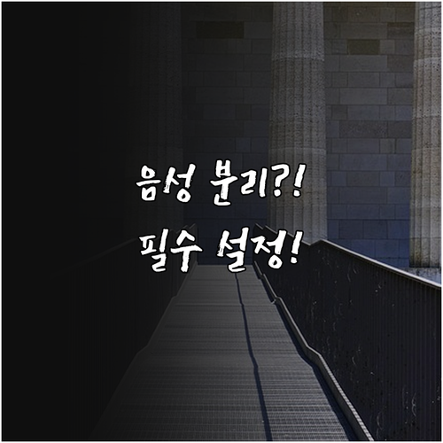 시각 장애인 음성 안내 분리 설정 방..