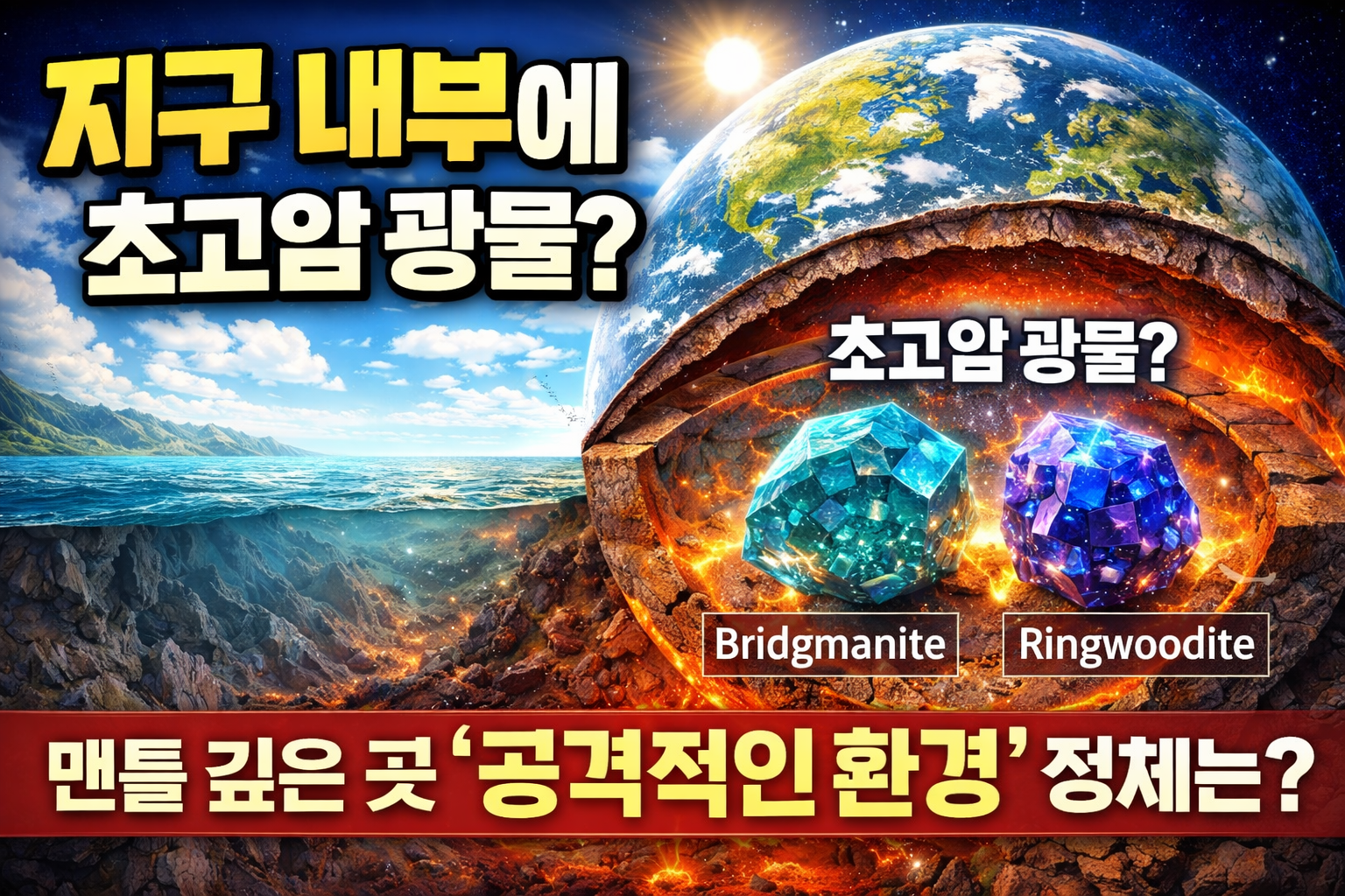지구 내부에 ‘초고압 광물’이 존재한다 맨틀 속 물질의 충격적인 정체