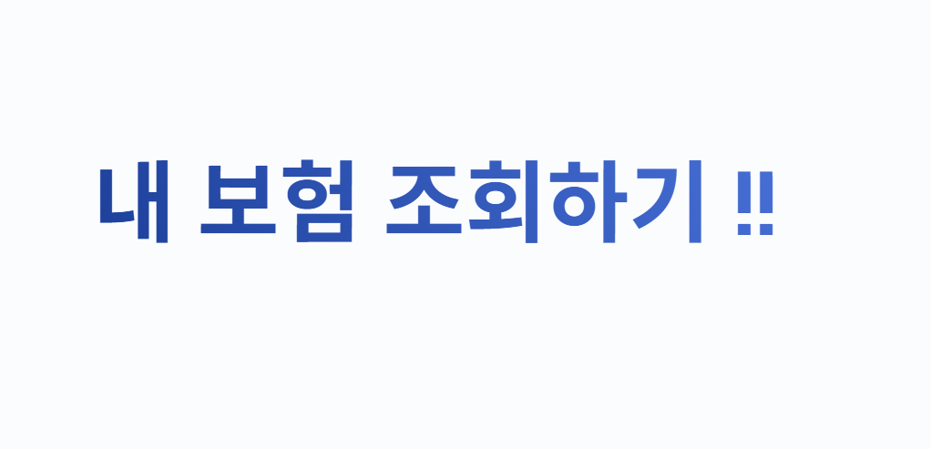 내 보험 조회하기