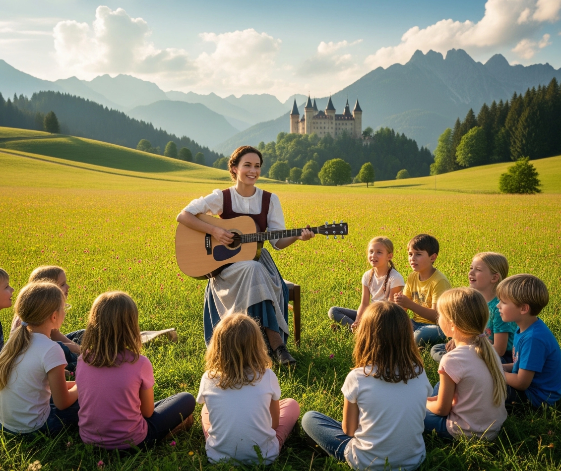 사운드 오브 뮤직 기타치는 장면(재구성)