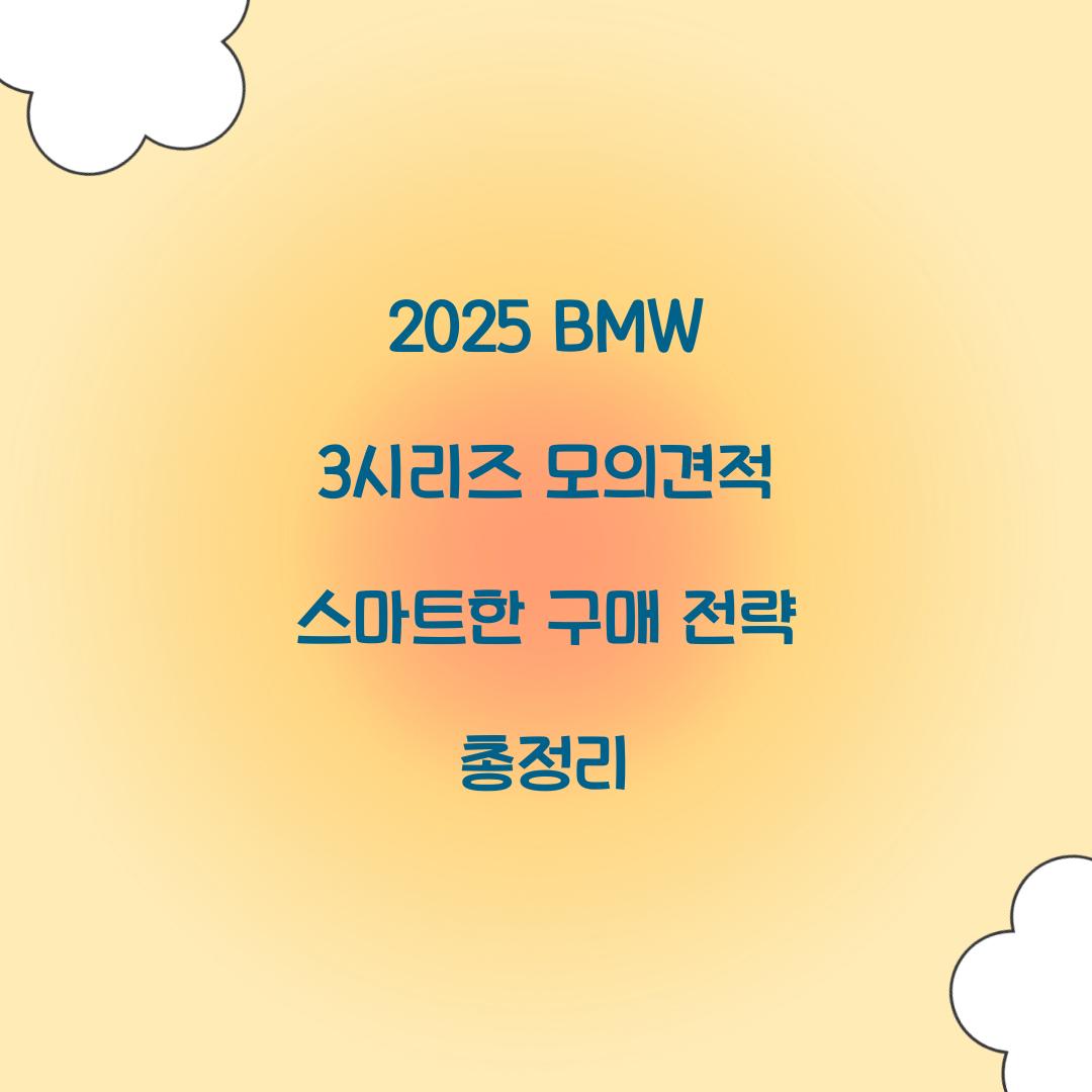 BMW 3시리즈 모의견적