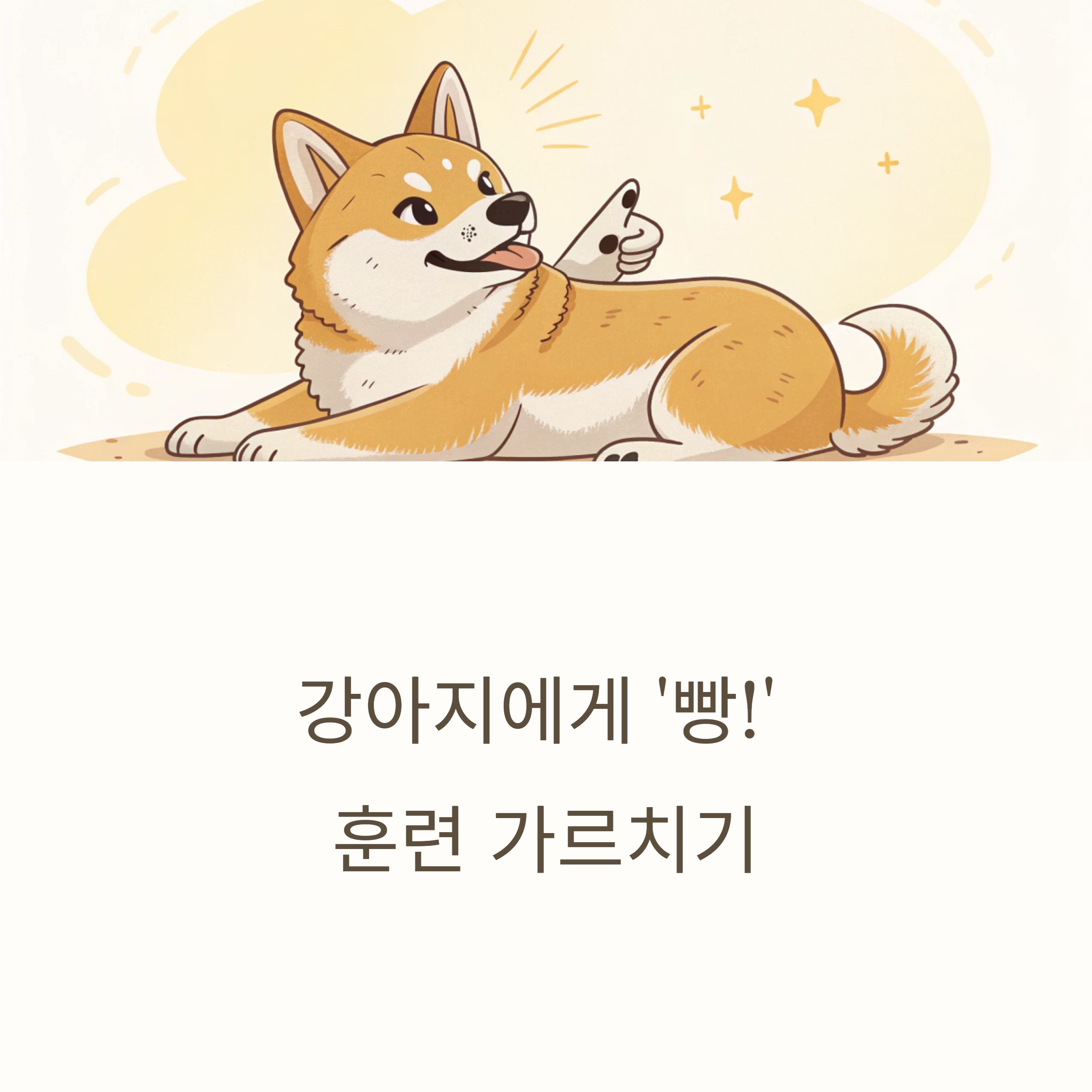 강아지에게 '빵!' 훈련 가르치기