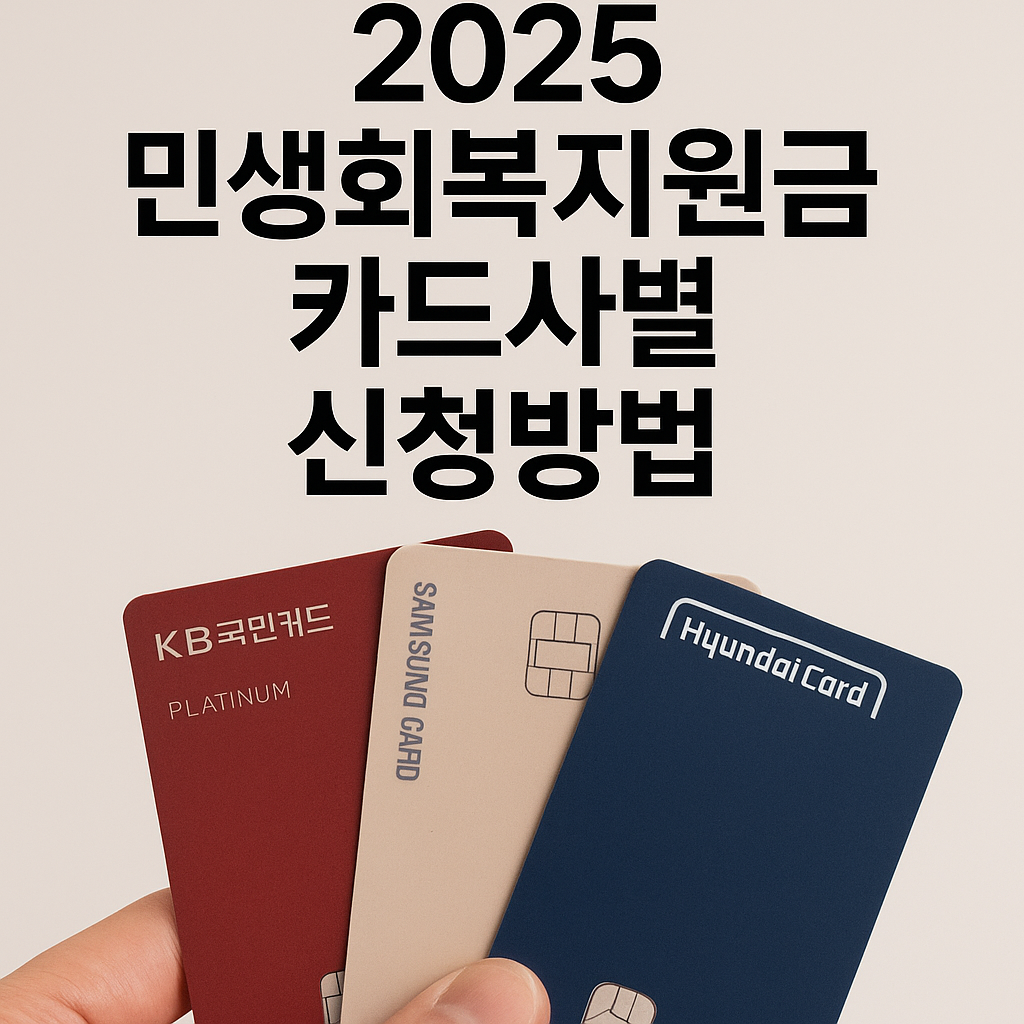 2025 민생회복지원금 카드사별 신청방법