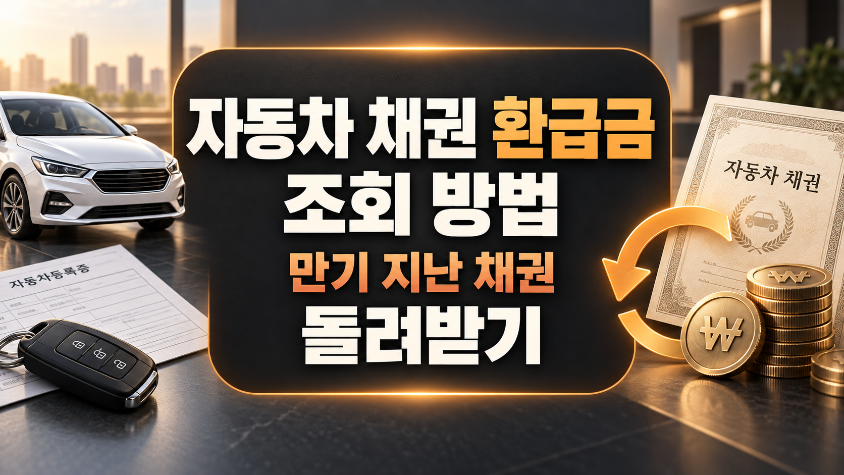 자동차 채권 환급금 조회 방법: 만기 지난 채권 돌려받기 총정리