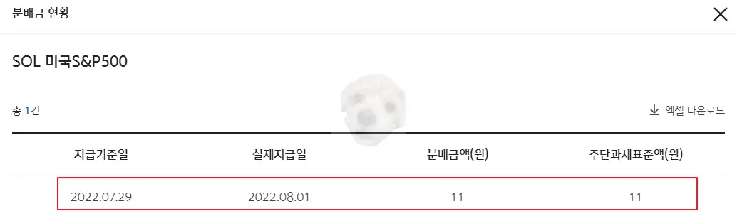 배당내역 확인