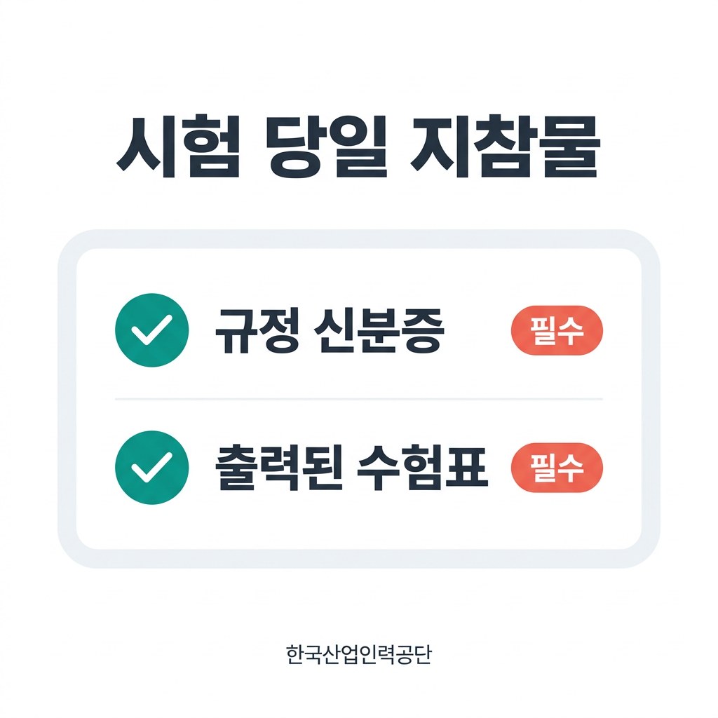 지게차운전기능사 접수 시험 당일 지참물