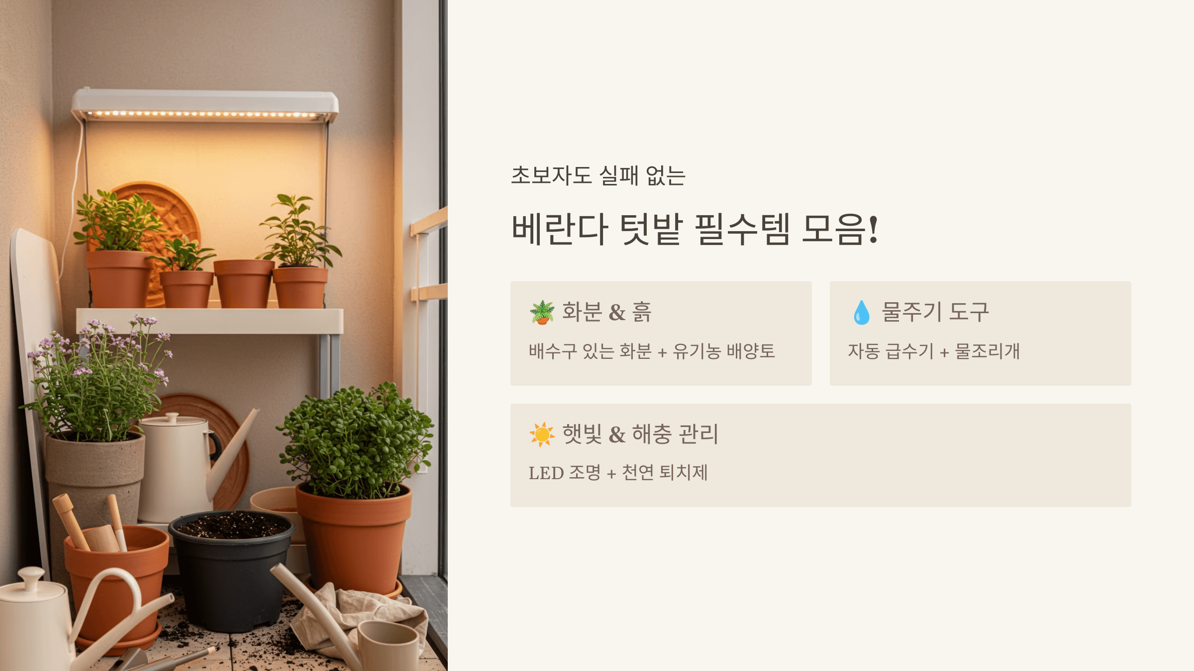 베란다 텃밭 필수 용품 체크리스트