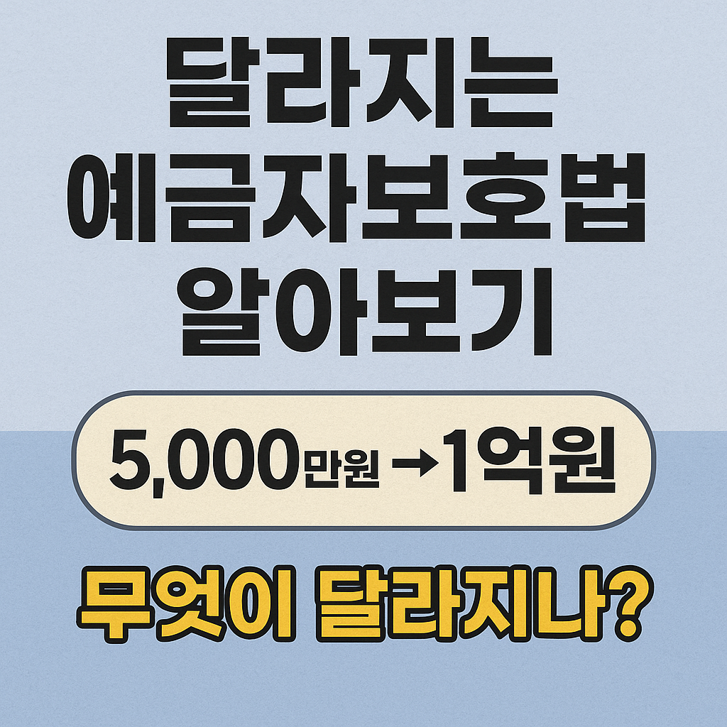 예금자보호법 한도상향