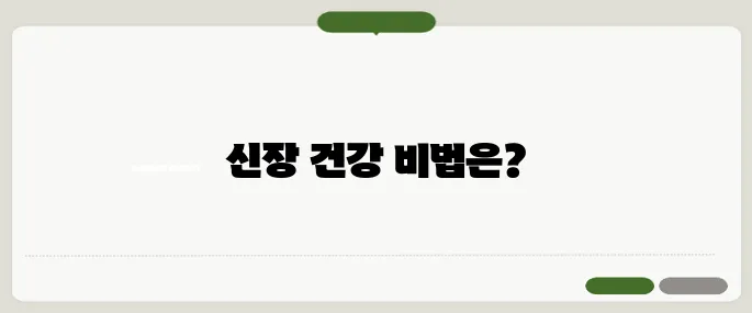 신장에 좋은 음식 TOP 7 리스트!