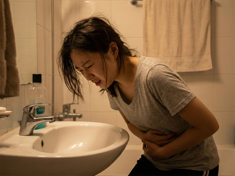 노로바이러스 증상, 갑작스러운 구토, 복통, 심한 오심, 급성 장염 증상.