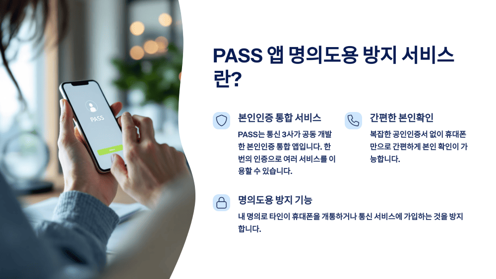 PASS 앱 명의도용 방지 서비스란?