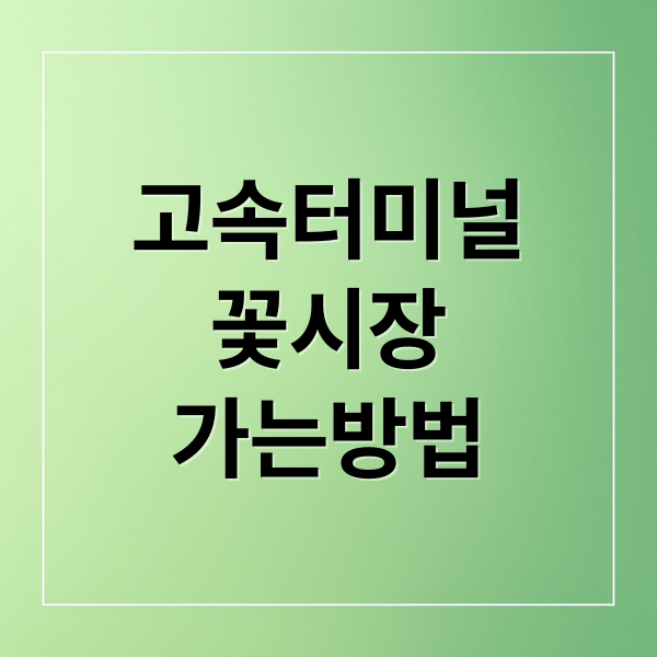고속터미널 꽃시장