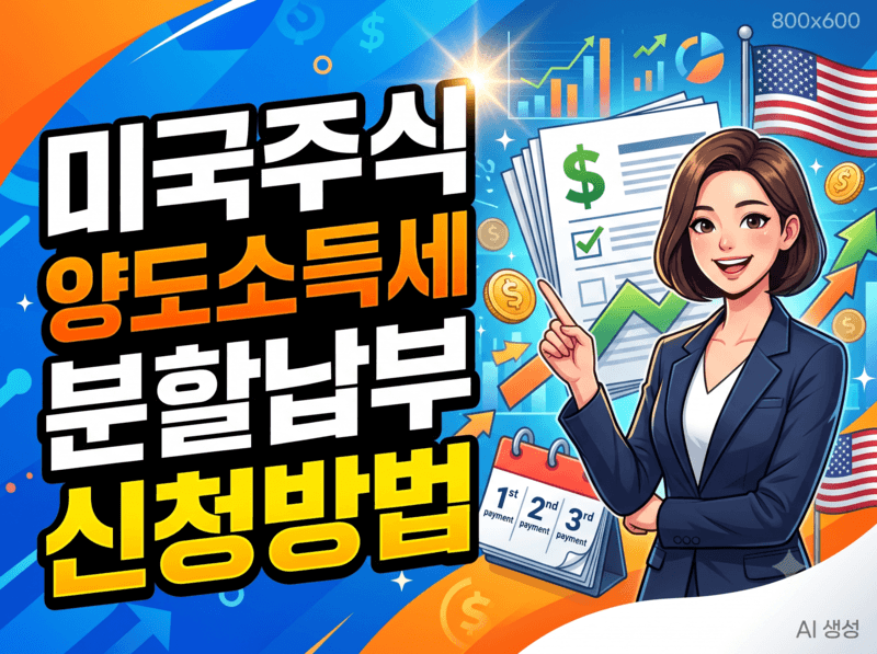 미국주식 양도소득세 분할납부 신청방법
