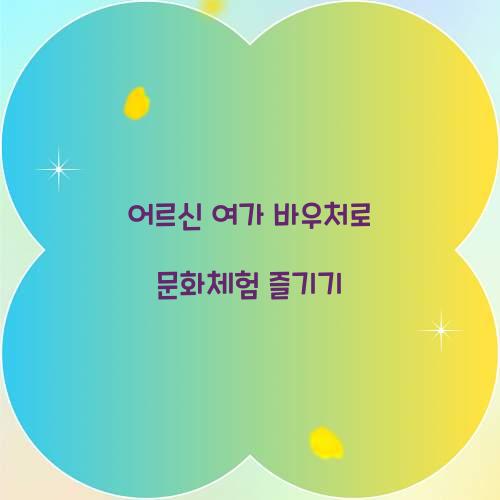 어르신 여가 바우처