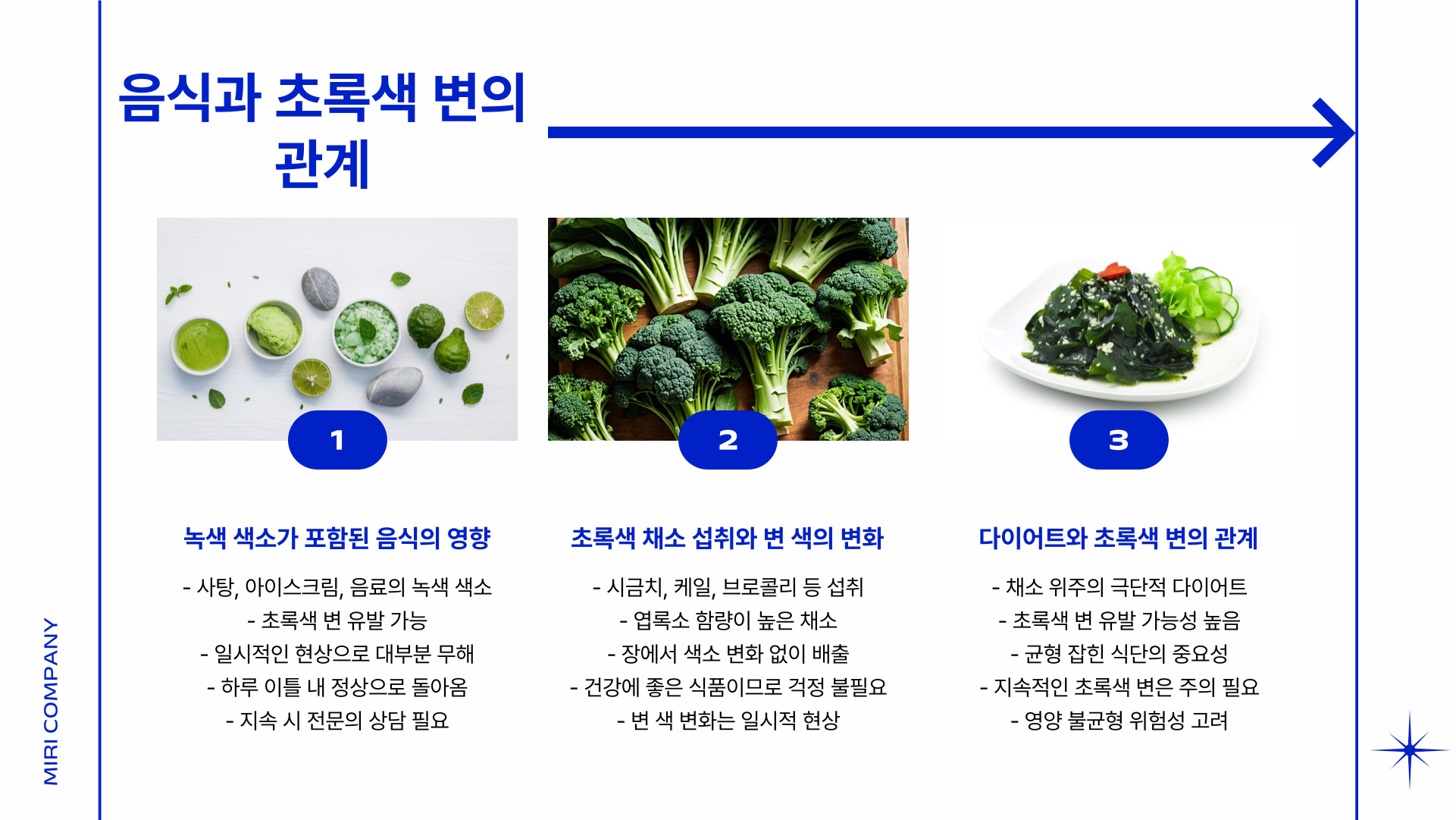 초록색변 설사 원인