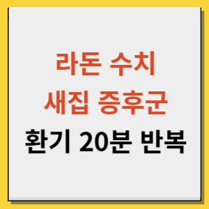 라돈과 새집 증후군 감소에 20분 환기