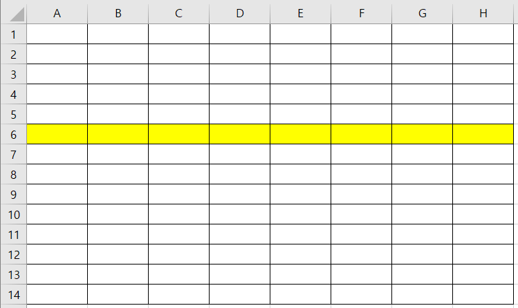 엑셀 선택 행 표시