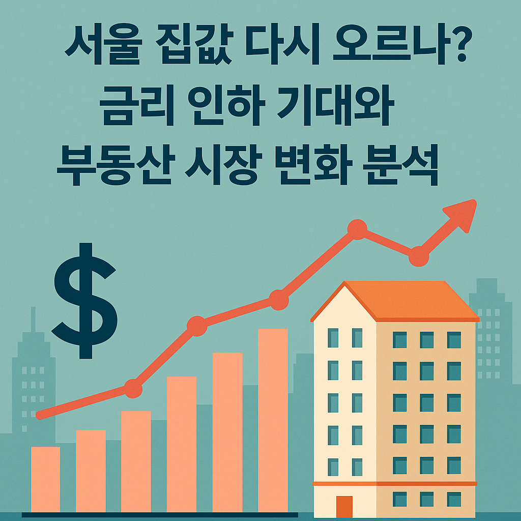 서울 집값 다시 오르나? 금리 인하 기대와 부동산 시장 변화 분석