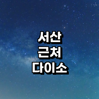 서산시 종합생활용품 다이소