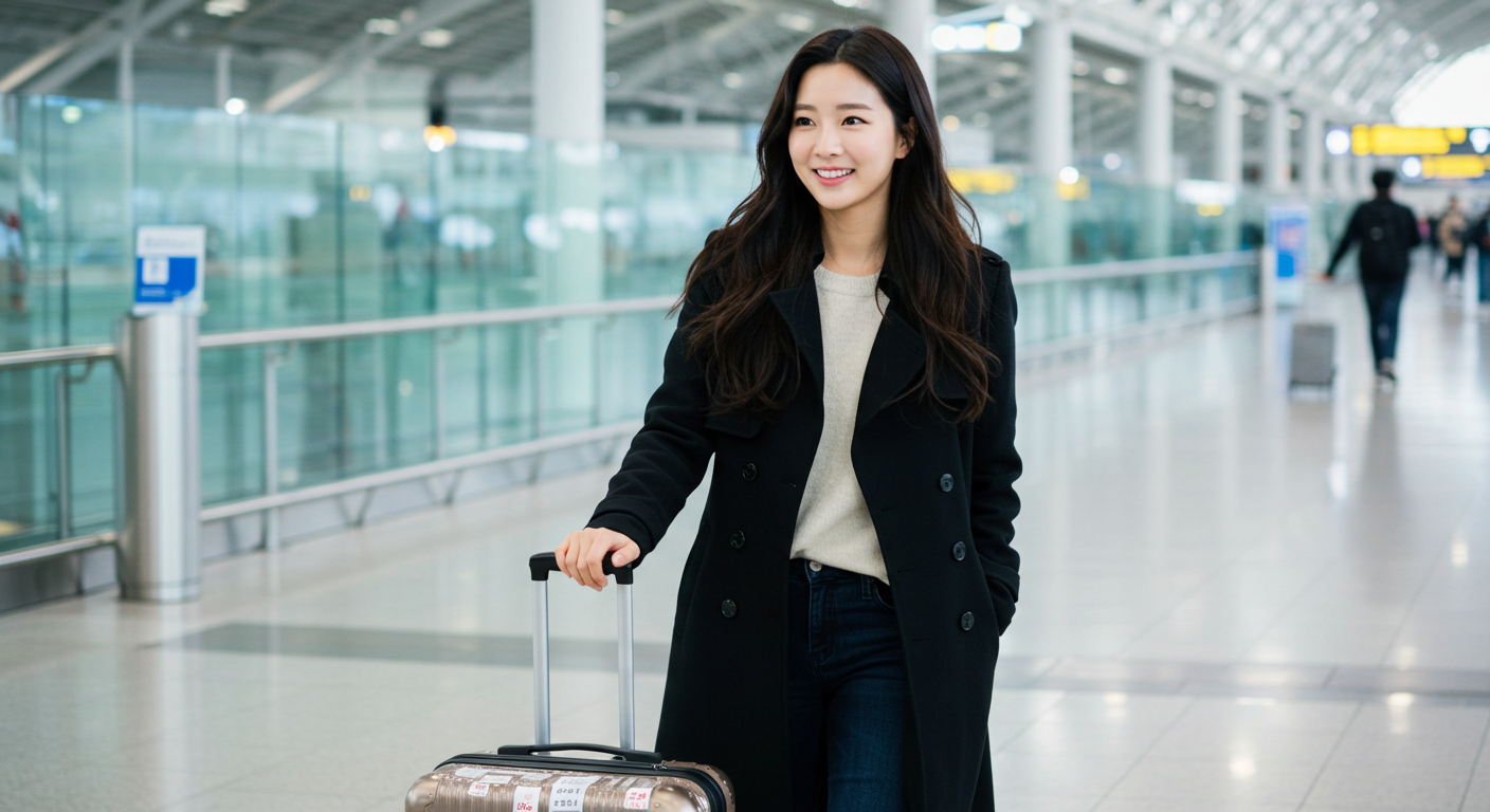 공항 셀프 체크인 키오스크