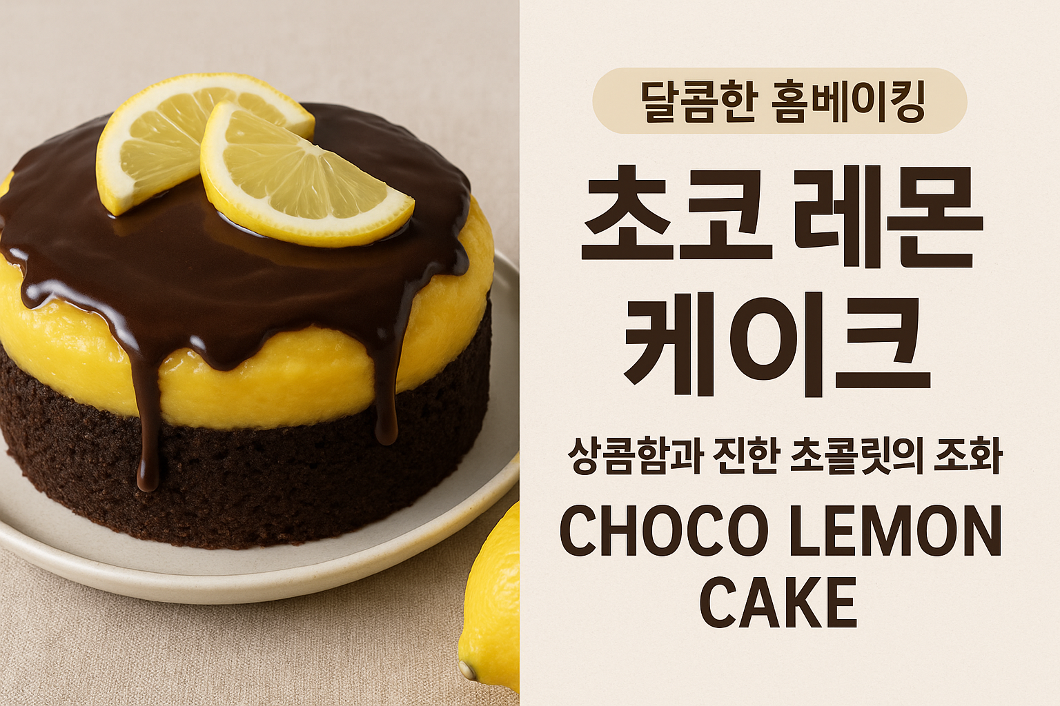 초코 레몬 케이크