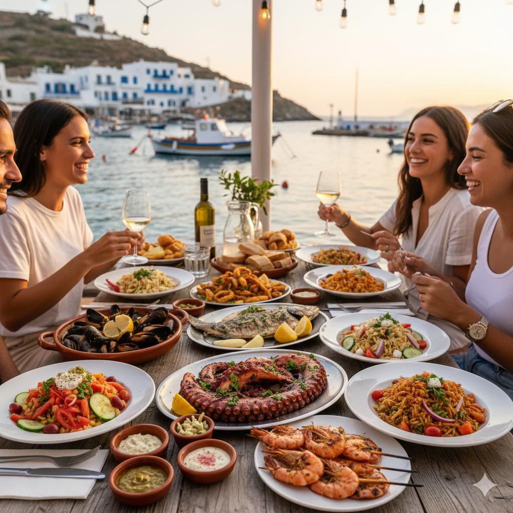 그리스에서 유명한 해산물요리