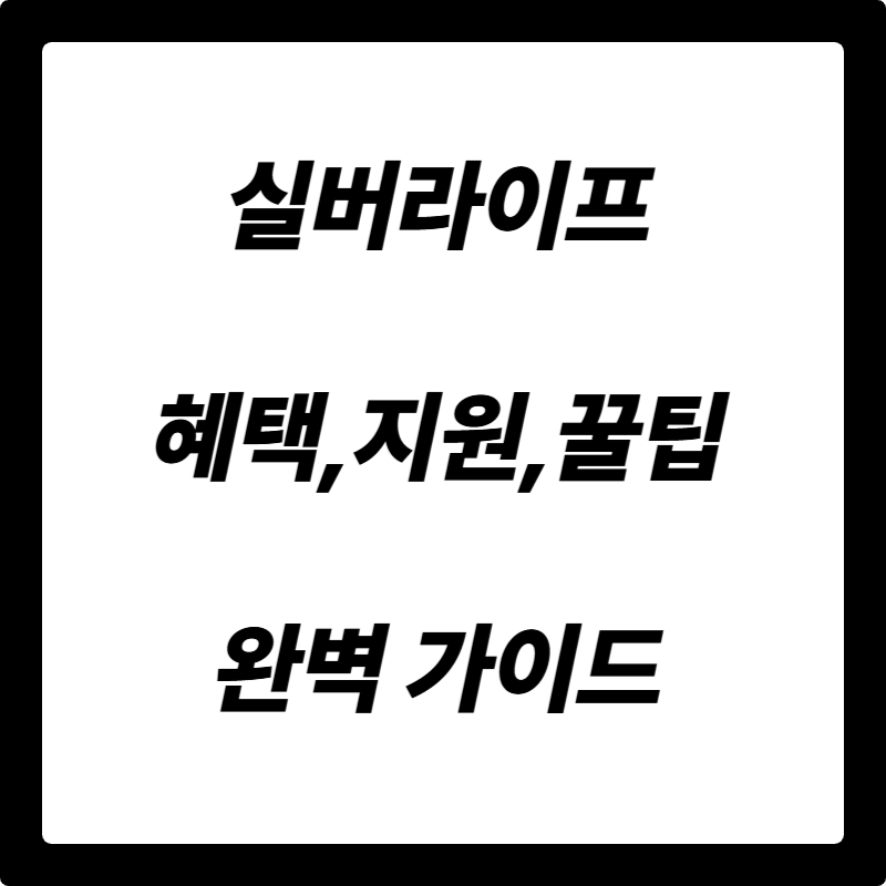 활기찬 실버 라이프를 위한 완벽 가이드: 혜택, 지원, 꿀팁까지!