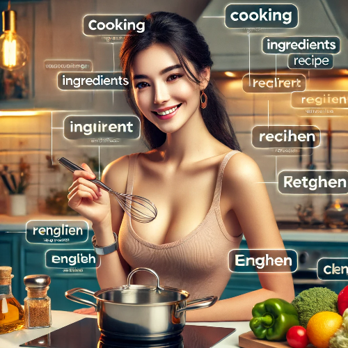 요리중인 동양인 여성 모델