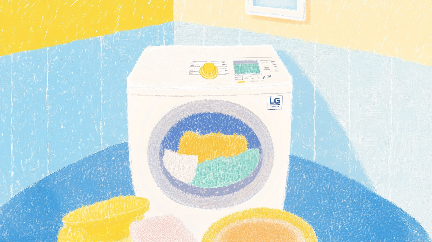 여러 지능형 세탁 사이클에서 다양한 옷감을 부드럽고 다채롭게 세탁하는 6모션 기술의 LG 세탁기 이미지