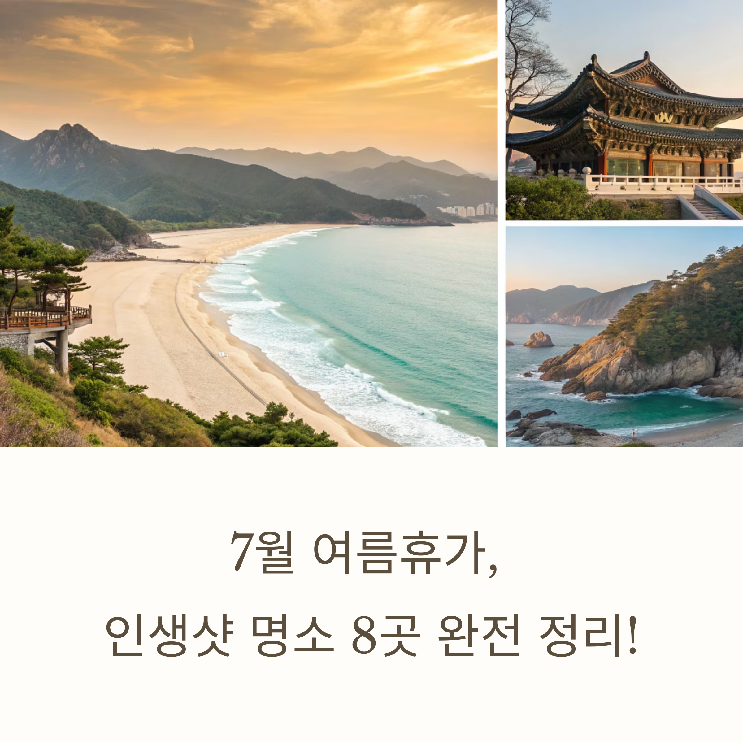 7월, 여름휴가에 딱 좋은 국내 인생샷 명소 8곳 완전 정리