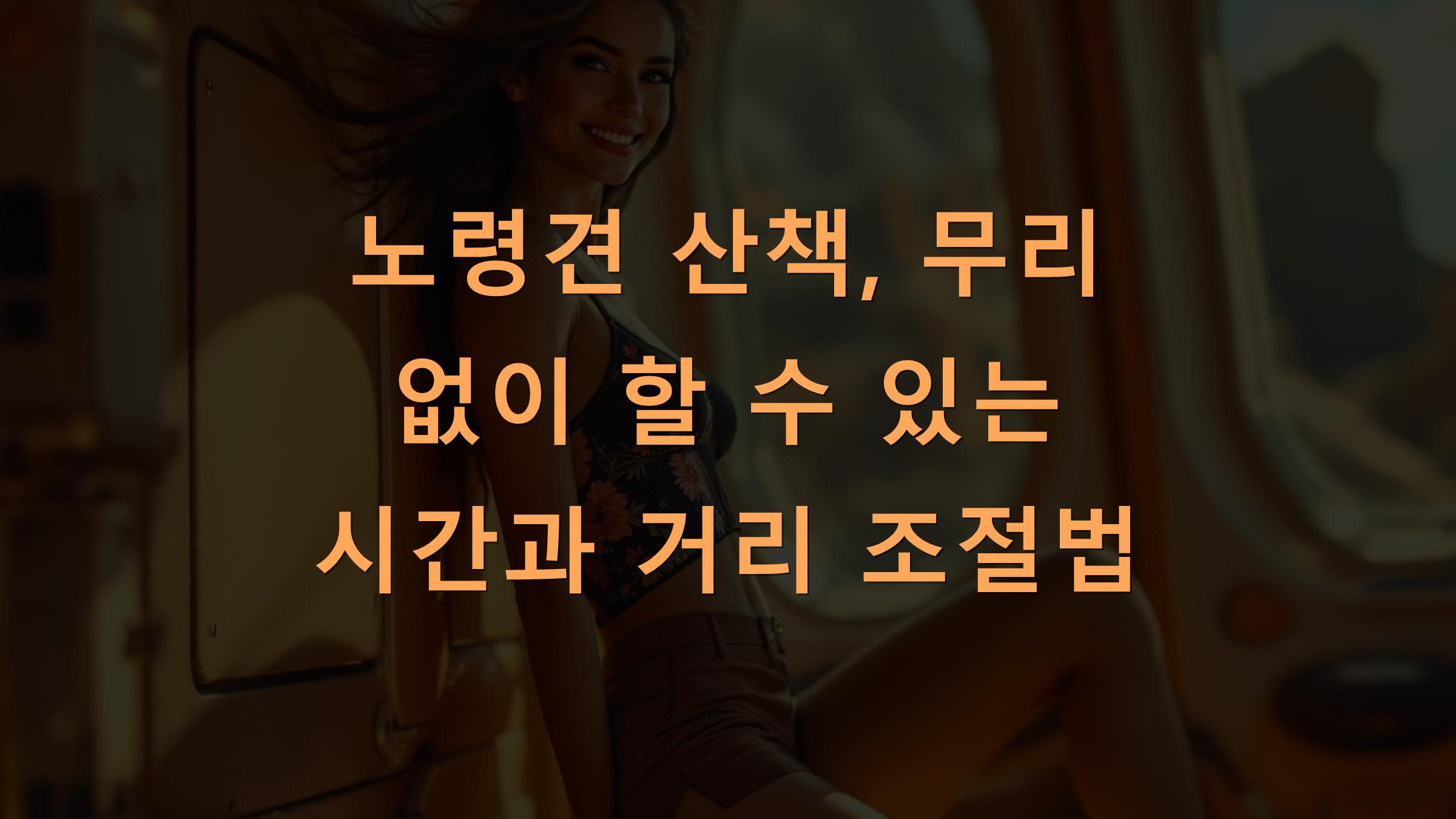노령견 산책, 무리 없이 할 수 있는 시간과 거리 조절법