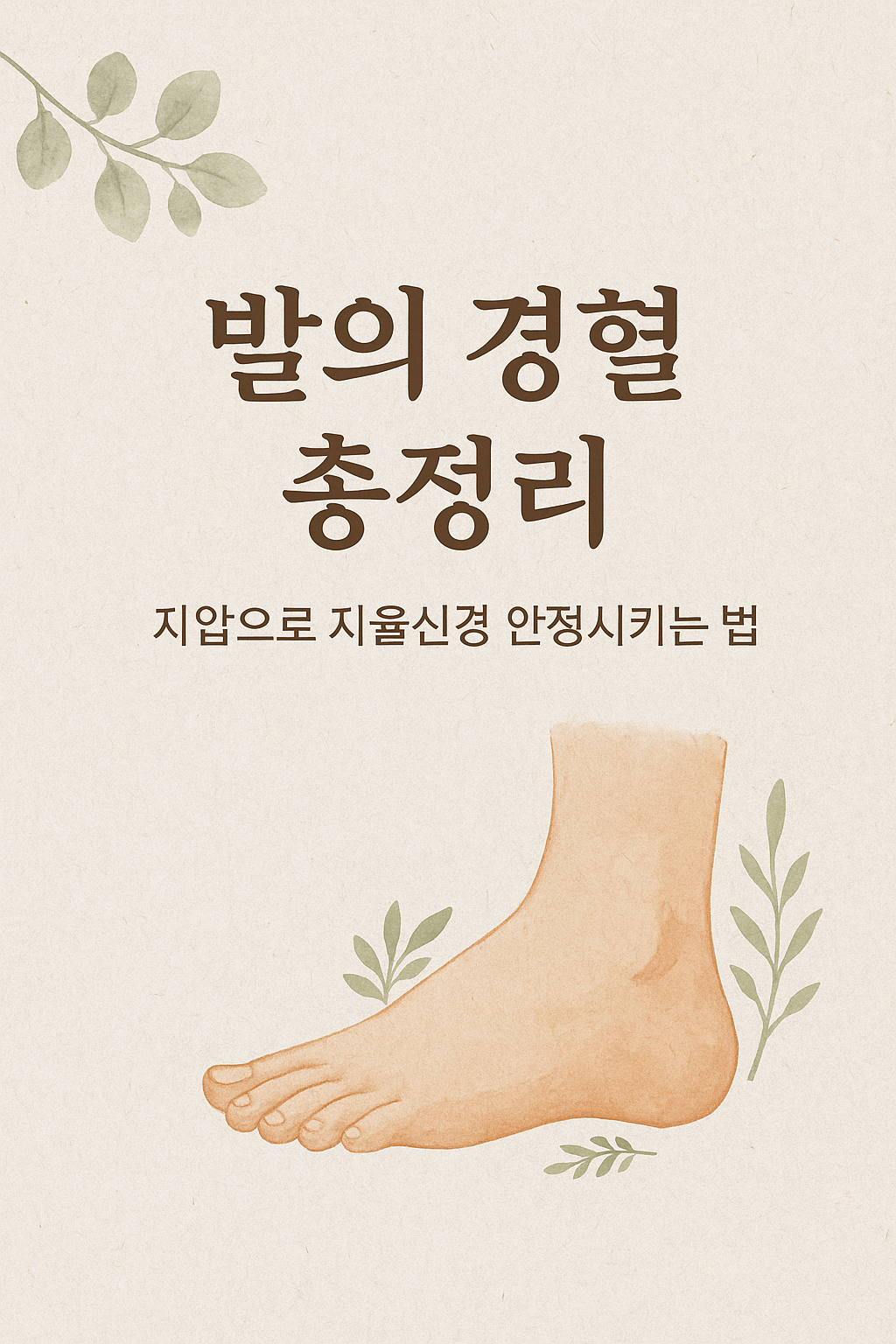 발의 경혈 총정리