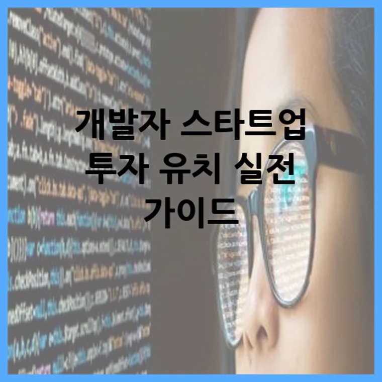 개발자 스타트업 투자 유치 실전 가이드