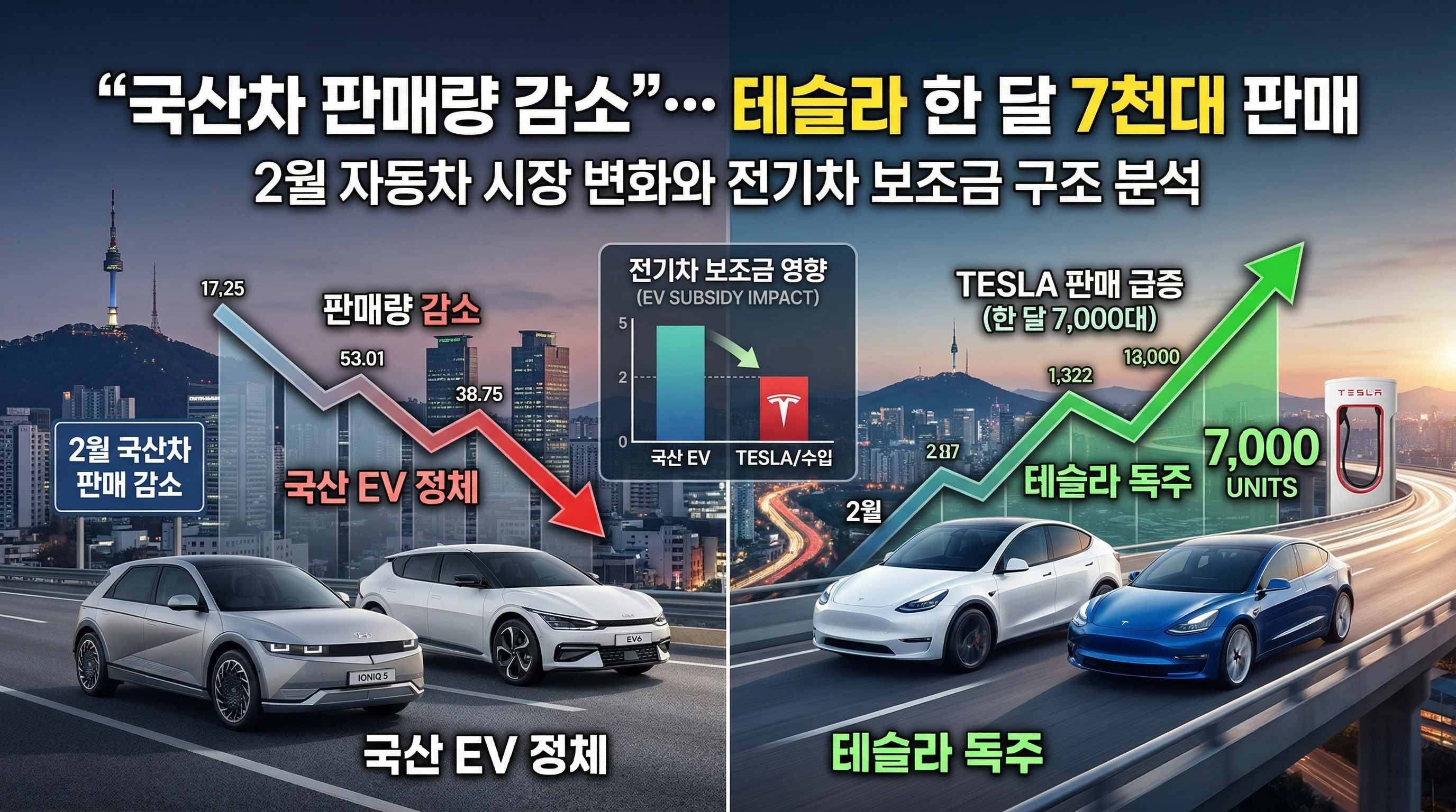 테슬라 한 달 7천대 판매