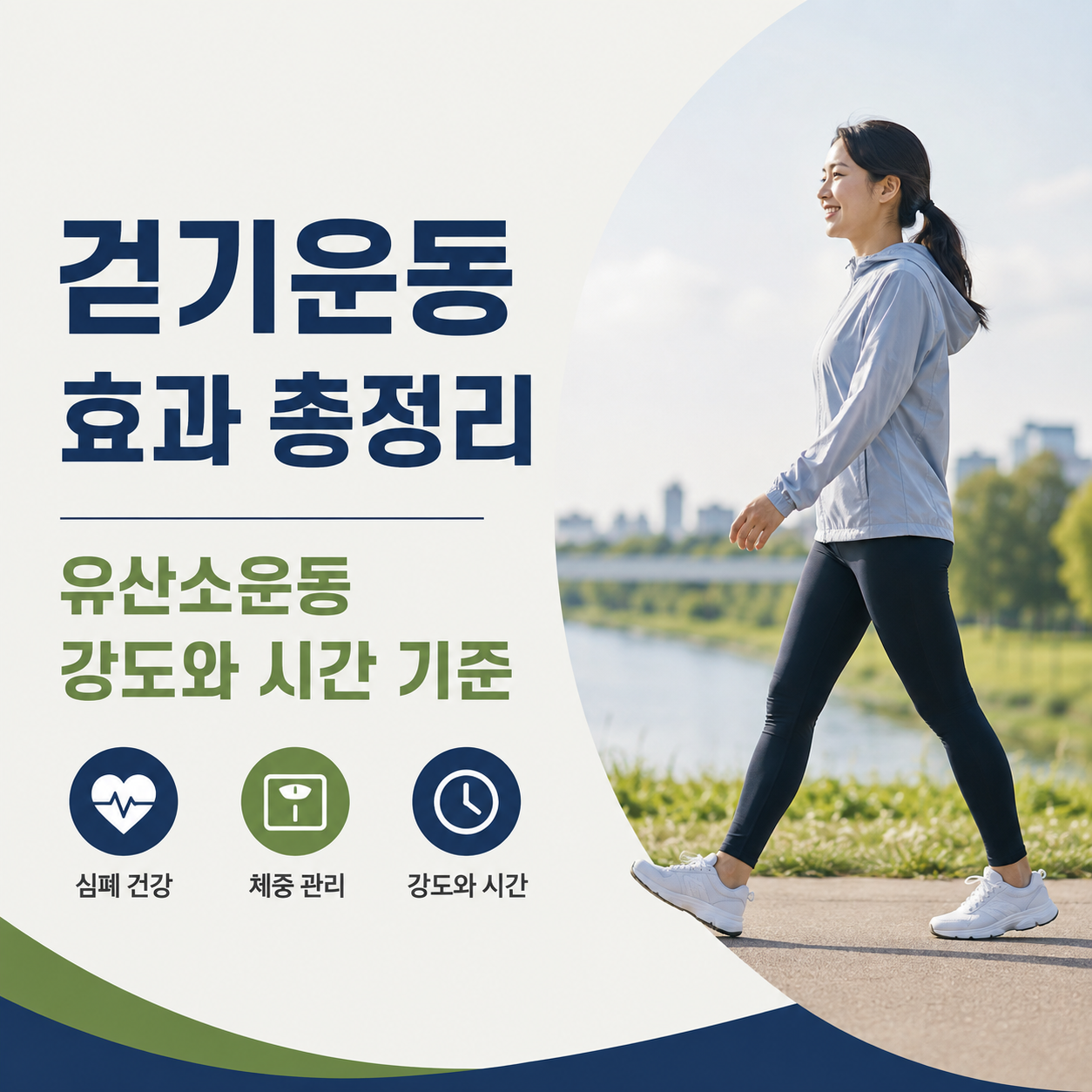 걷기운동 효과 총정리, 유산소운동 강도와 시간 기준