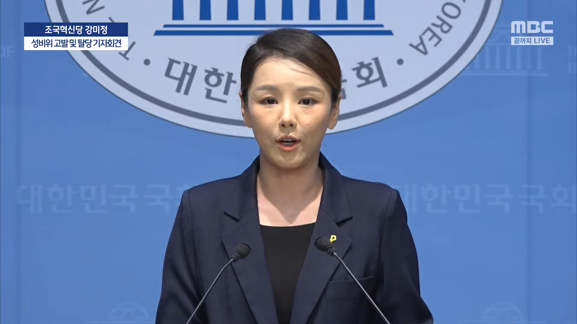 강미정 대변인 조국혁신당 탈당 기자회견
