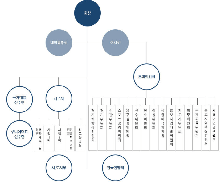 대한배드민턴협회 조직도