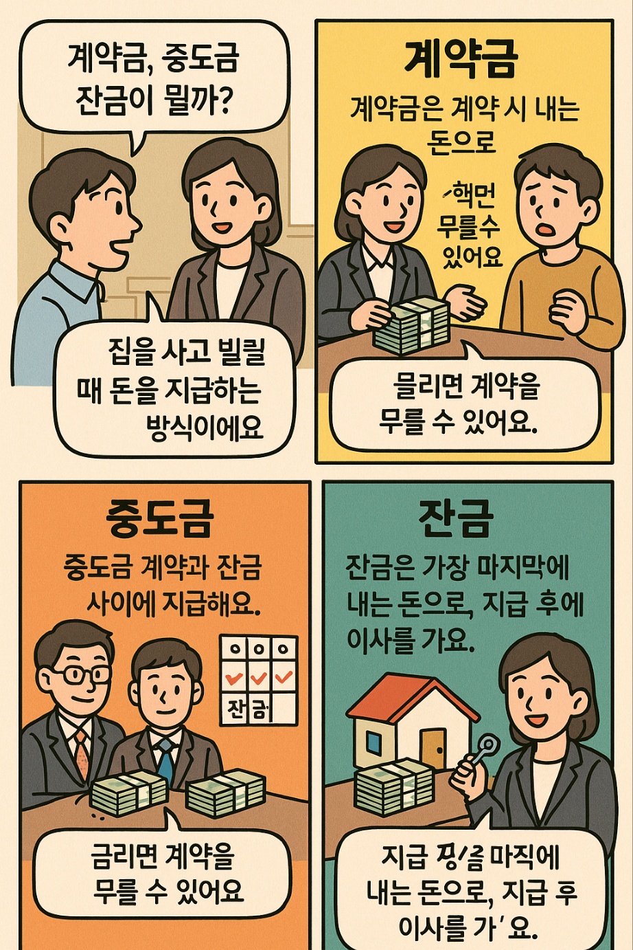 계약금, 중도금, 잔금 이해하기