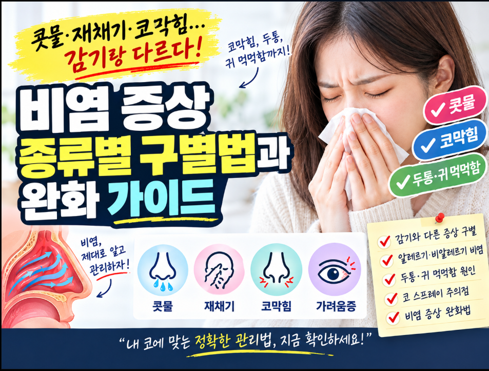비염 증상 종류별로 총 정리
