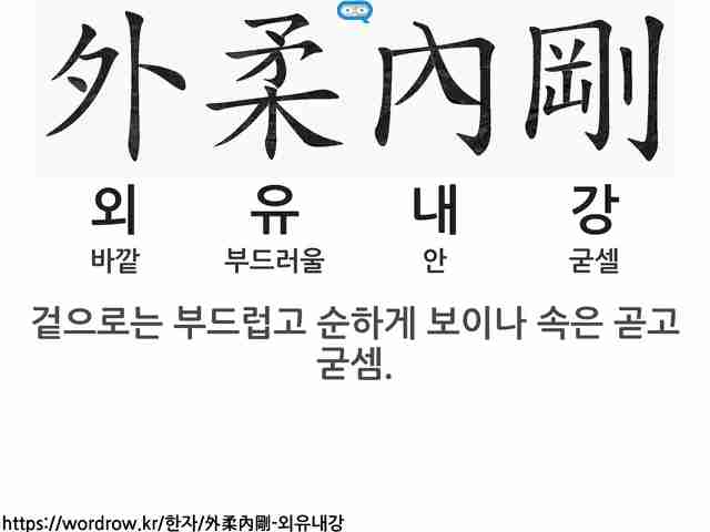 외유내강(外柔內剛) 인간의 특징