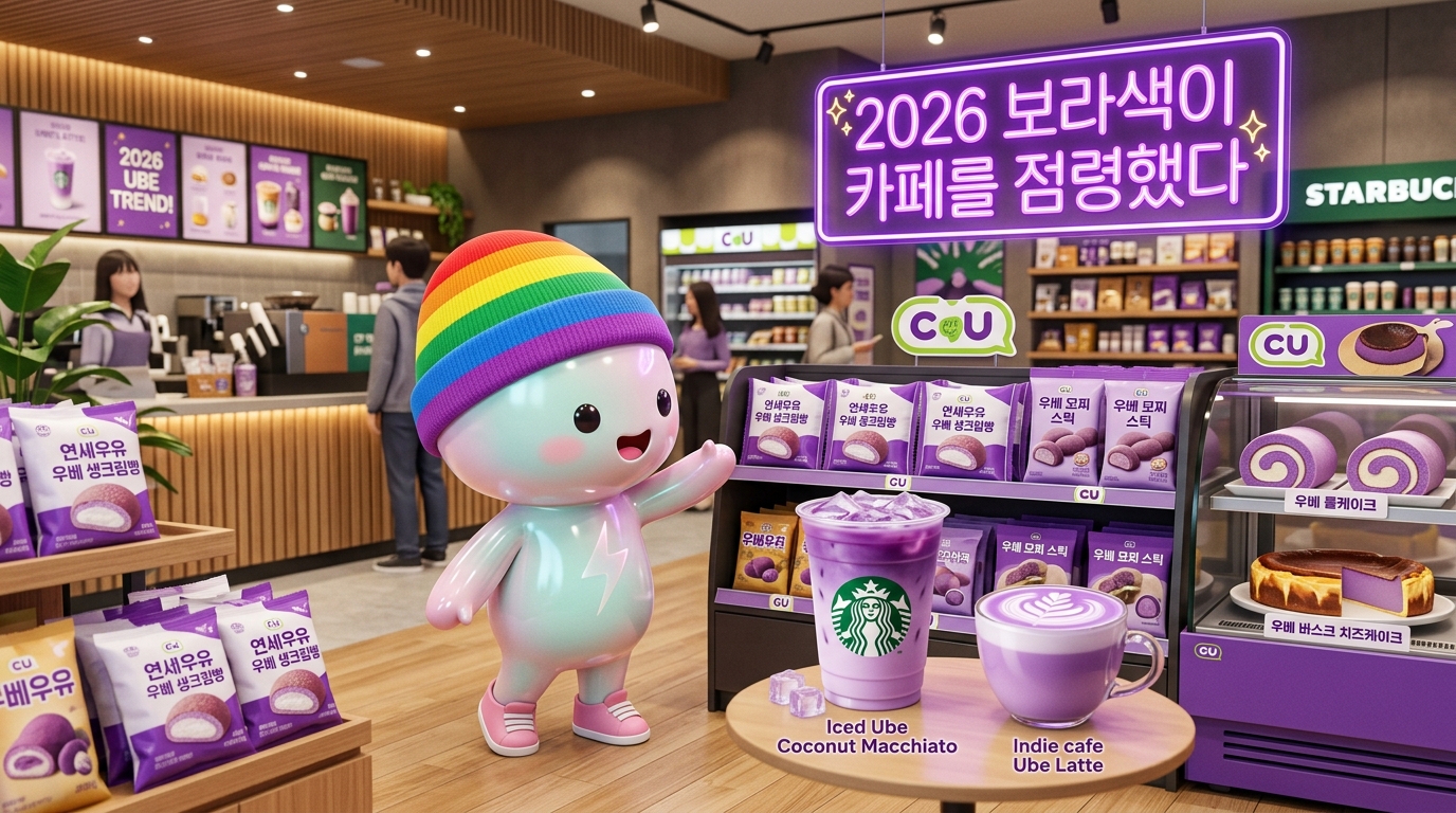 2026 보라색이 카페를 점령했다