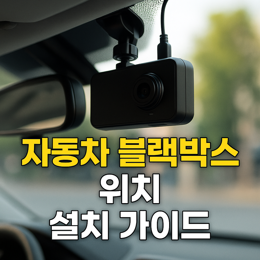 자동차에 설치 된 블랙박스