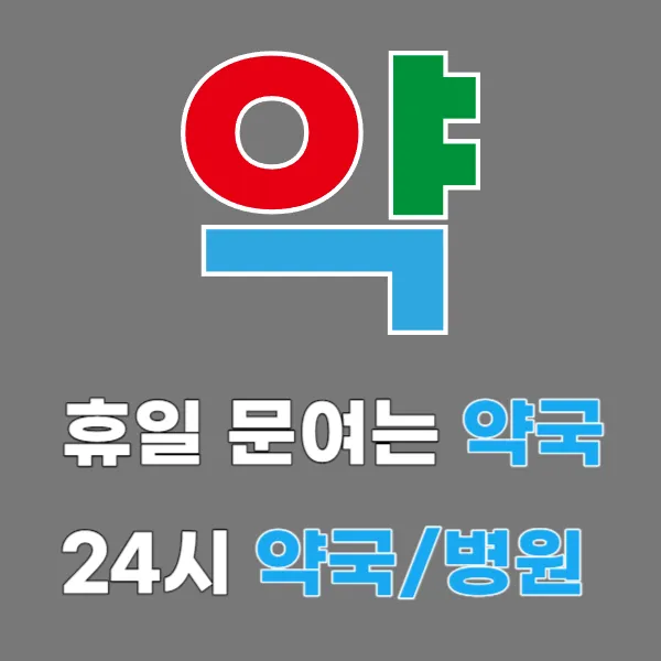 휴일, 주말, 야간에도 진료하는 24시간 병원, 약국